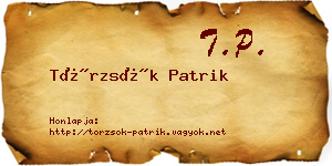 Törzsök Patrik névjegykártya