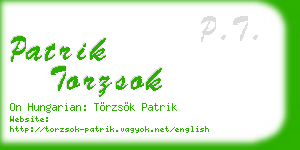 patrik torzsok business card